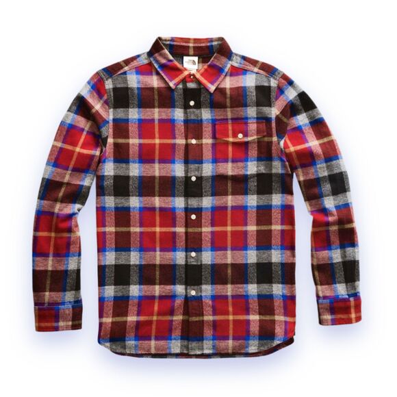 The North Face Arroyo Heavyweight Flannel Shirt Cardinal Red Plaid Men’s L - Picture 14 of 14